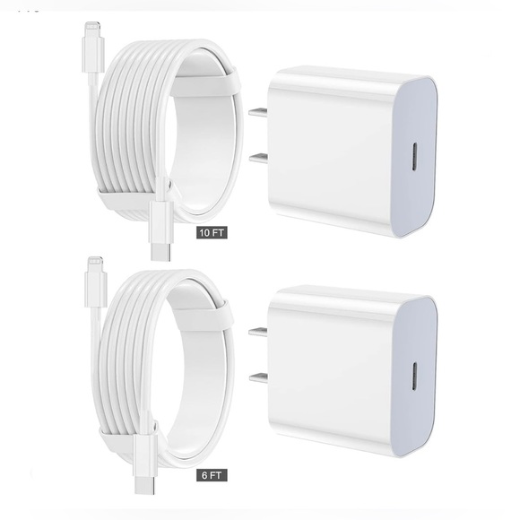 Other - iPhone Charger Fast Charging 2 Pack Type C Wall Charger Block with 2 Pack 6-10ft